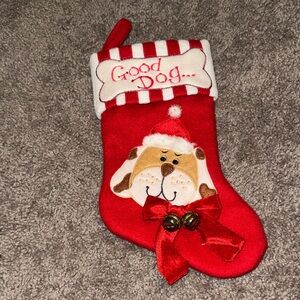 Festive Red Dog Christmas Stocking